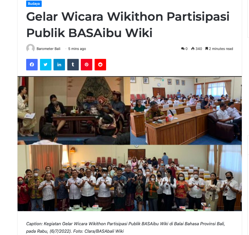 Gelar Wicara Wikithon Partisipasi Publik BASAibu Wiki
