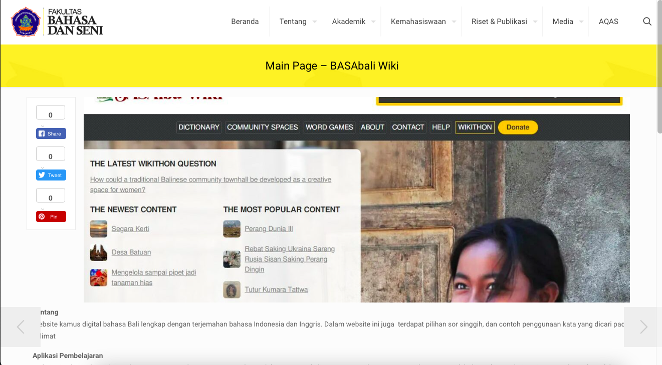 BASAbali Wiki as reference of learning Balinese